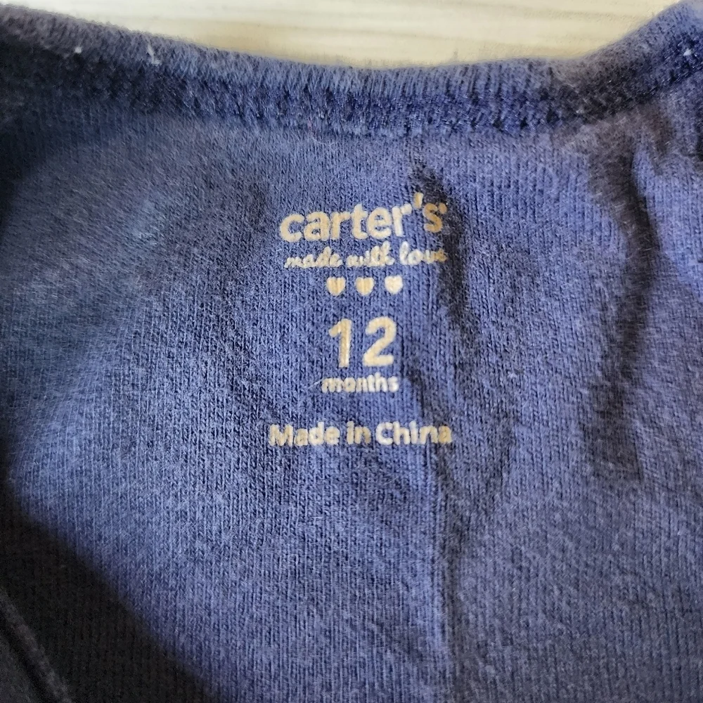 2 pack Carter's Football onesies size 12 mo